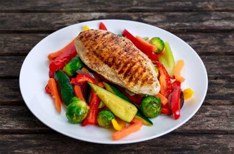 Grilované kuracie prsia so zeleninou