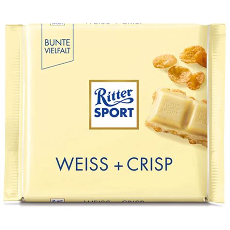 Obal čokolády Ritter Sport Weiss + Crisp