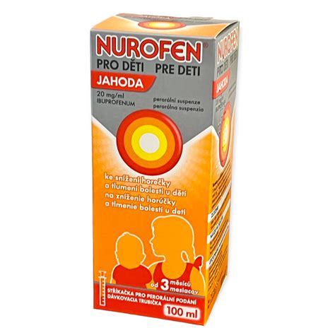 Obal lieku Nurofen pre deti Jahoda