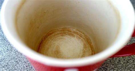 vyčistený hrnček od čajových usadenín