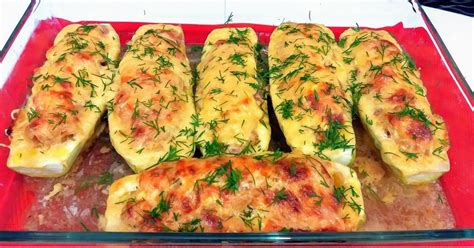 Cuketové lodičky pripravené na plnenie