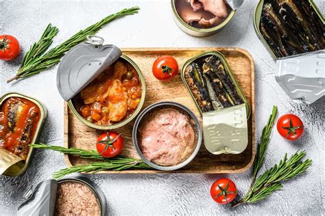 Ilustrácia psích piškót a mäsovej konzervy