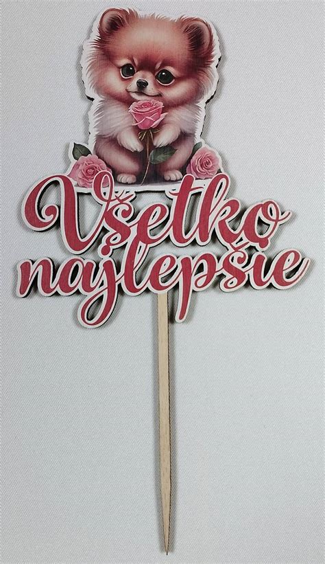 Ukážka rôznych bezpečných ozdôb na psiu tortu