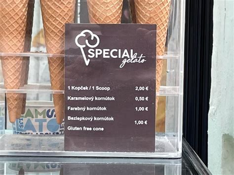 Ceny zmrzliny v centre Bratislavy