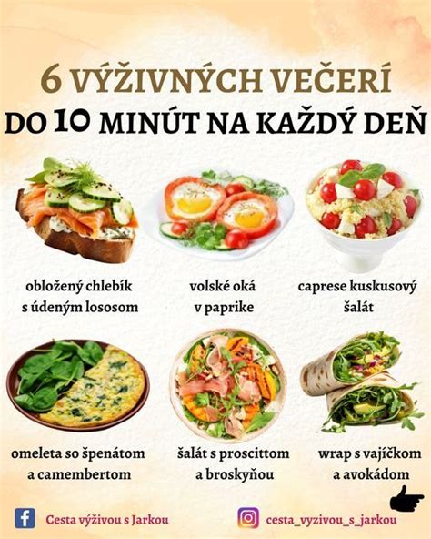 Ilustrácia rôznych rýchlych večerí