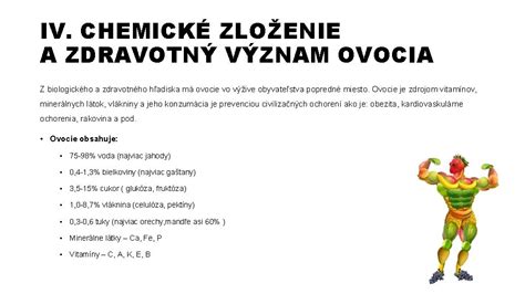 Zloženie ovocia