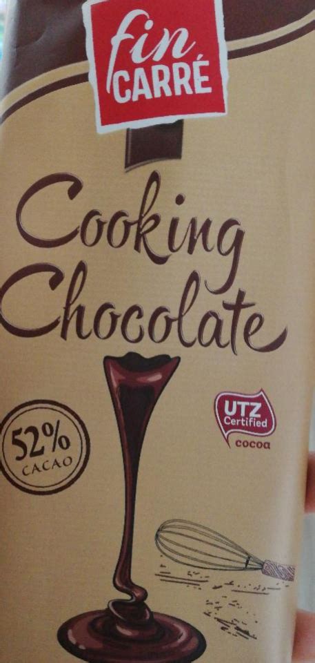 Grafické znázornenie nutričných hodnôt čokolády Fin Carré Cooking Chocolate 52% Cacao