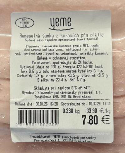 Nutričné hodnoty kuracích pŕs