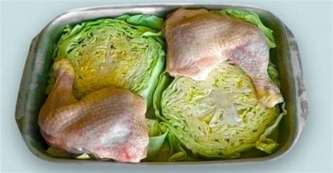 Ingrediencie na pečené kura s kapustou