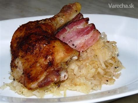 Pečené kuracie stehná na kapuste