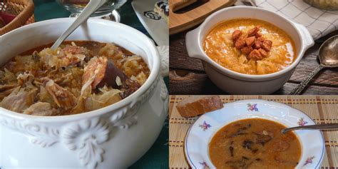 Ilustrácia rôznych jedál z kyslej kapusty