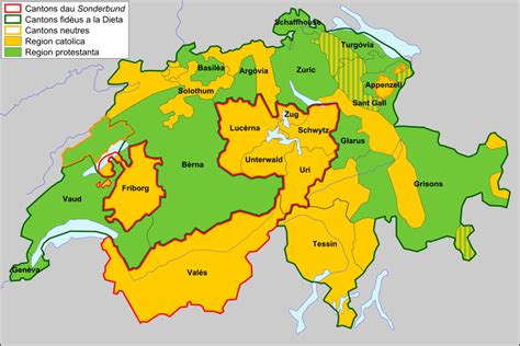 mapa švajčiarskych kantónov s kulinárskymi špecialitami