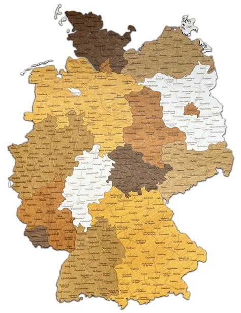 Mapa Nemecka s vyznačenými regiónmi a ich variantmi bifteku