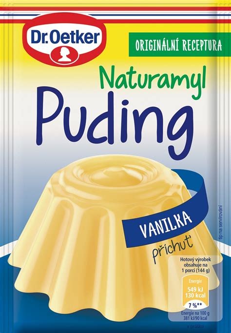 Čerstvý vanilkový puding v miske