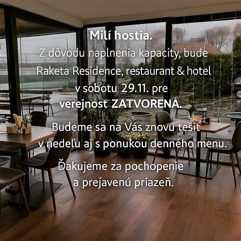 Interiér útulnej reštaurácie s ponukou denného menu