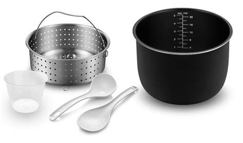 Ilustrácia elektrického tlakového hrnca s vyznačenými funkciami