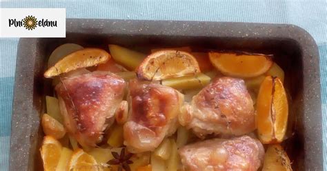 Kuracie stehná s tekvicou a pomarančom