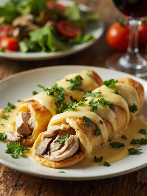 Palacinky plnené kuracím mäsom a hubami