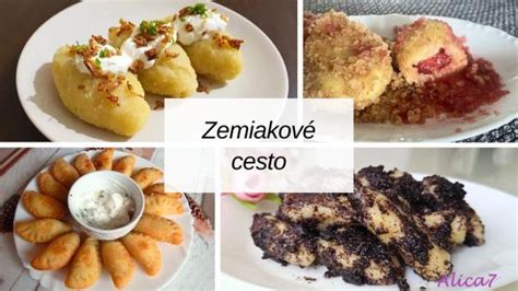 rôzne jedlá zo zemiakového cesta