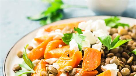 Šalát so šošovicou a tekvicou