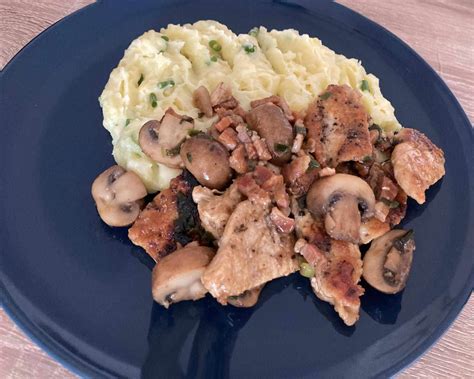 Suroviny na kuracie mäso so šampiňónmi