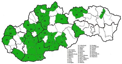Mapa s rozšírením diviačej zveri