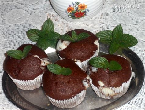 čokoládové muffiny s mascarpone krémom