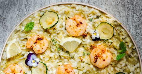 Cuketové rizoto s krevetami