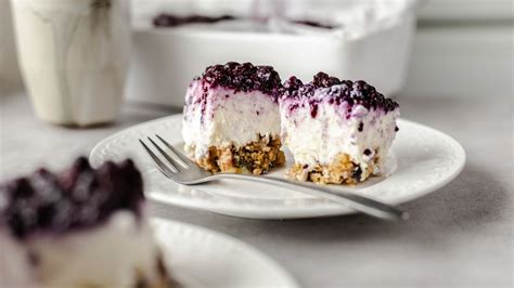 Nepečený čučoriedkový cheesecake