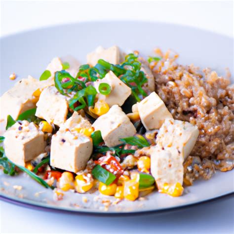 Tofu s pikantnou omáčkou a zeleninou