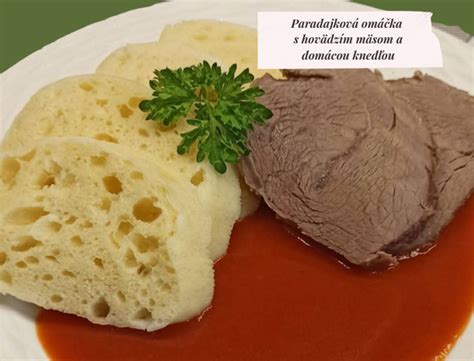 Servírovaná paradajková omáčka s knedľou
