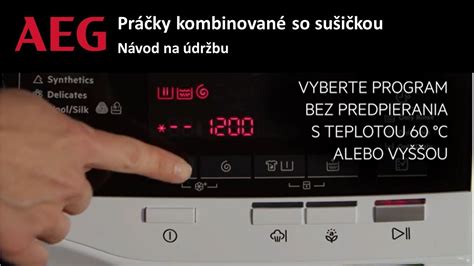 Návod na údržbu práčky