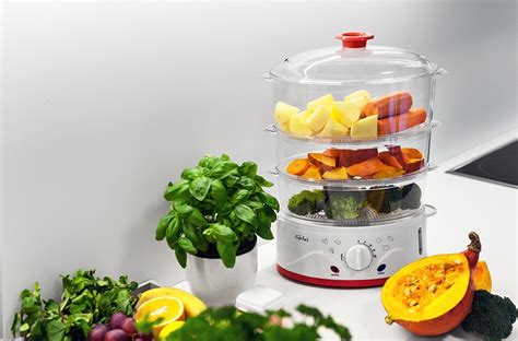 Ilustrácia rôznych druhov varenia v parnej rúre (pečenie, dusenie, varenie v pare)