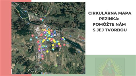 Mapa Pezinka s vyznačenými reštauráciami