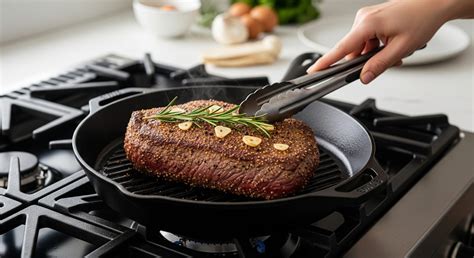 Opečenie mäsa na panvici