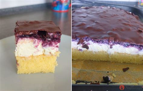 Jednotlivé vrstvy čučoriedkovej torty