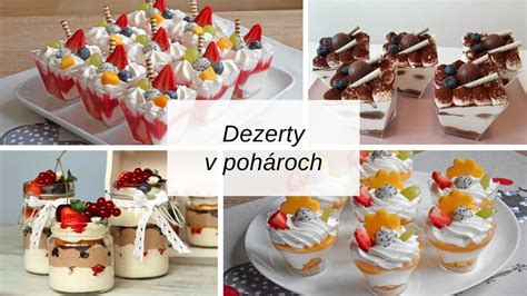 Letné ovocné dezerty v pohároch