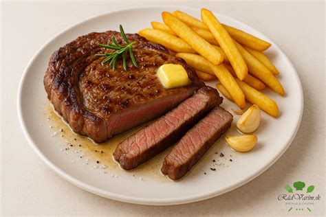 Servírovaný pripravený steak