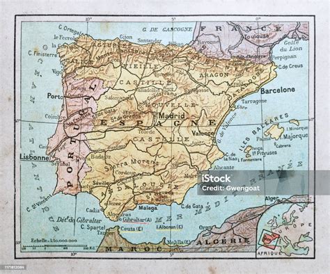 Mapa Pyrenejského polostrova