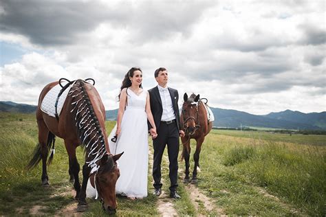 Svadobné fotenie s koňmi na Ponyfarme Suchý vrch