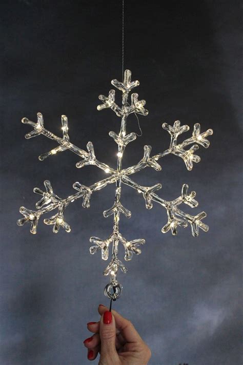 Svietiaca vianočná vločka s LED reťazou