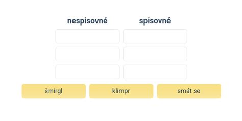 Porovnanie spisovných a nespisovných slov