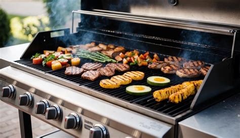 Ilustrácia grilovania rôznych druhov jedla na elektrickom grile