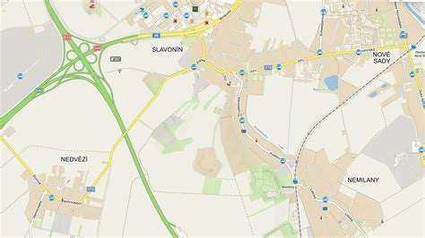 Mapa okolia Šafárikovho námestia s vyznačenou Kačacou fontánou