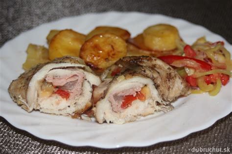 Pečené plnené kuracie stehná so zemiakmi