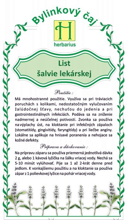 Infografika o liečivých účinkoch šalvie lekárskej