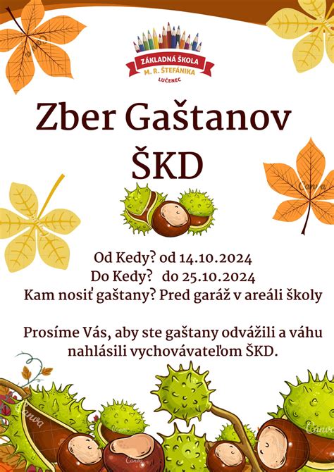 Infografika o nutričných hodnotách gaštanov