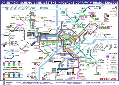 Mapa Čadce so vyznačenými zastávkami MHD