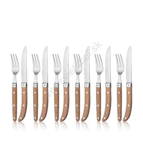 Sada steakových príborov WMF Ranch s drevenými rúčkami