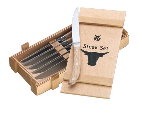 Detailná fotografia drevenej krabičky na steakové príbory WMF Ranch